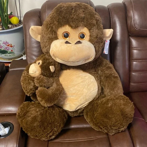 plush Paradise's Toys Plush Paradise Mom Baby Monkey Plush